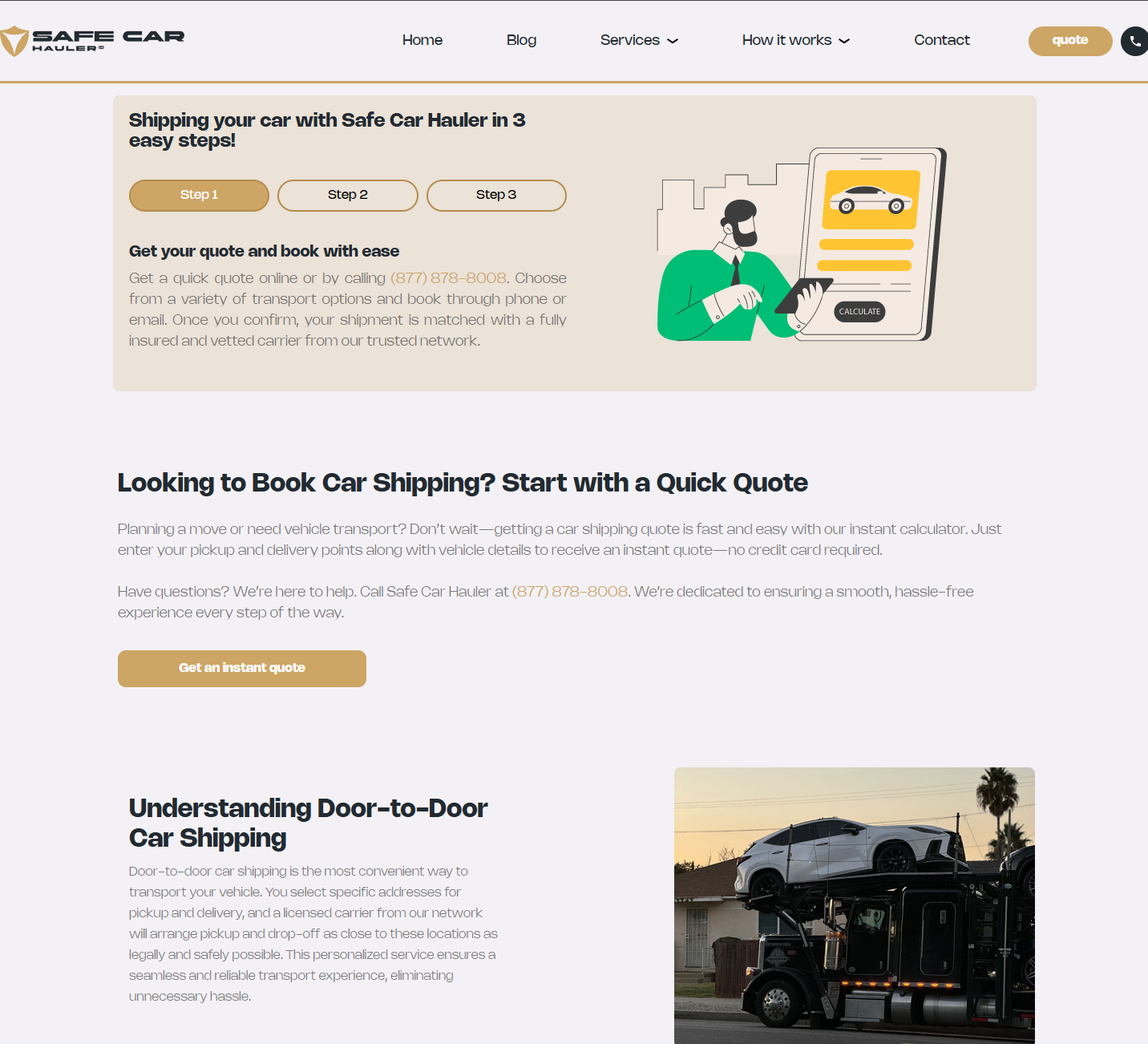 SafeCarHauler booking